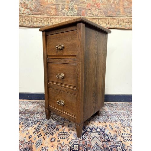 Vintage French Country Oak Nightstand For Sale - Image 3 of 6