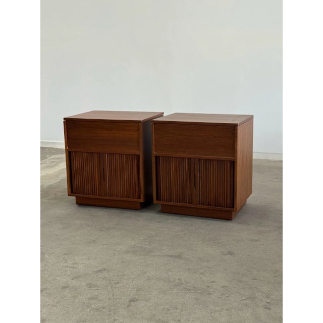1960s Dual Storage Tambour Cabinets - Sold Separately For Sale In Los Angeles - Image 6 of 11