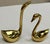 Mid 20th Century Brass Vintage Pair of Swans* For Sale - Image 5 of 5