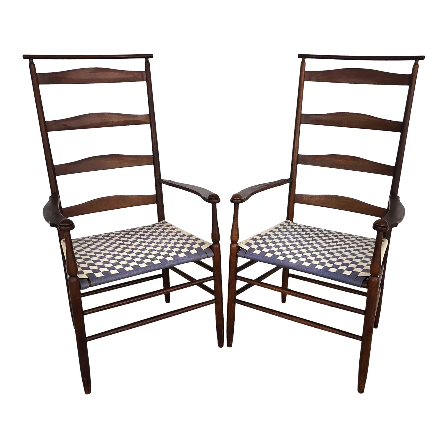 Nichols & Stone Shaker Armchairs Pair | Chairish