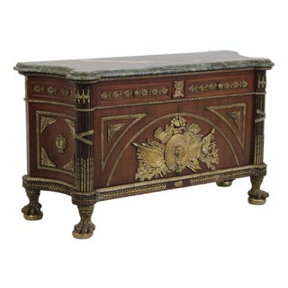 Vintage Marble Top French Louis XVI Style Commode For Sale