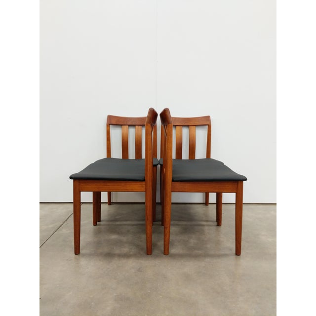 Mid-Century Modern Set of 4 Vintage Vamdrup Stolefabrik Danish Modern Teak Dining Chairs For Sale - Image 3 of 9