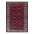 1890s Ruby Red Tribal Geometric Antique Caucasian Kuba Rug 4' 2''x 5' 10'' Knotted Wool Carpet For Sale
