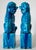 Ceramic Vintage. C.1935-50's (Japan) Ceramic Porcelain Cerulean Blue Glazed Foo Dogs - Pair For Sale - Image 7 of 18