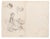 Study of Figures is original drawing in pencil on ivory paper, realized by Marcel Mangin (French, 1852 - 1915), with the...
