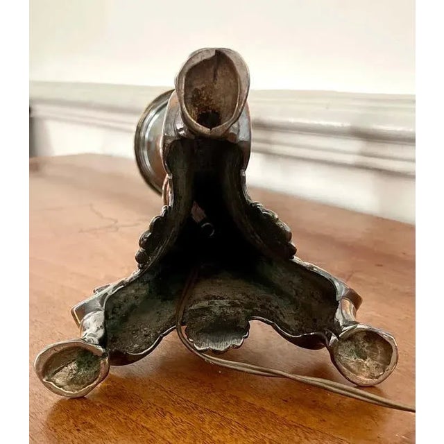 19th Century Louis XIV Church Altar Candleholders in Silver Metal, Set of 2 For Sale - Image 5 of 9