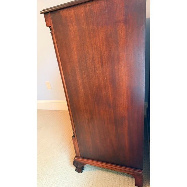 Antique Chippendale Solid Mahogany Highboy Dresser by Northern Furniture Co For Sale - Image 9 of 18