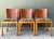 Wood Vintage Art Deco Style Burl Wood Dining Chairs - Set of 6 For Sale - Image 7 of 12