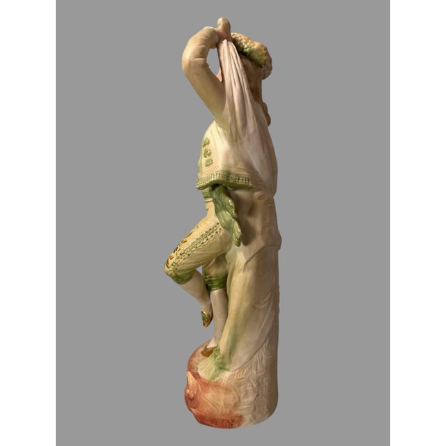 Victorian Antique Victorian Bisque Porcelain Figural Statue of a Gentleman For Sale - Image 3 of 7