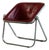 Plona Armchair in Red Leather by Giancarlo Piretti for Anonima Castelli, 1970s For Sale