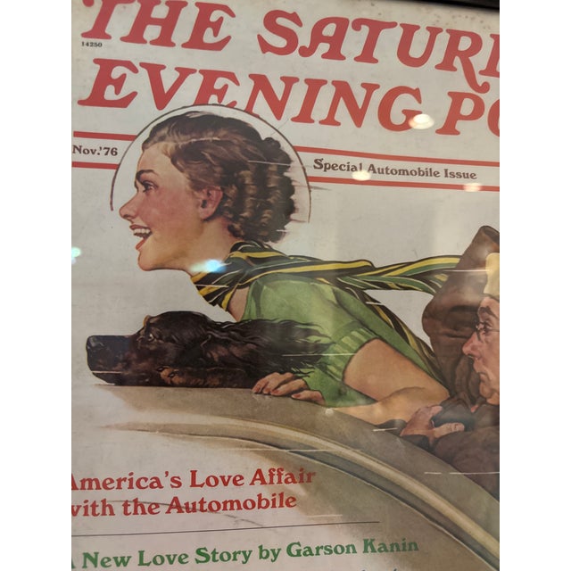 American Framed Vintage Norman Rockwell “Exhilaration” Saturday Evening Post Cover1976 For Sale - Image 3 of 3