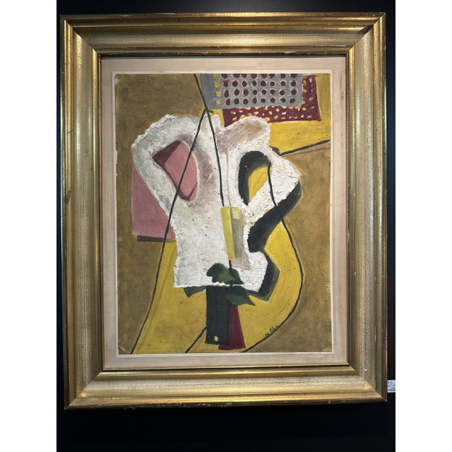 L. Latapie, Art Deco Composition, 1939, Oil on Board For Sale - Image 6 of 7
