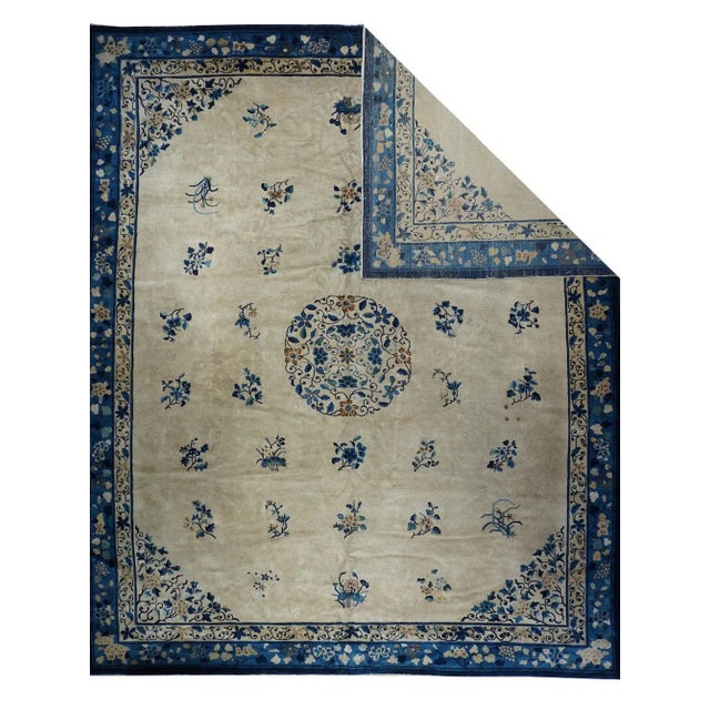 Late 19th Century Antique Peking Rug 12'0'' X 14'7'' For Sale - Image 5 of 12