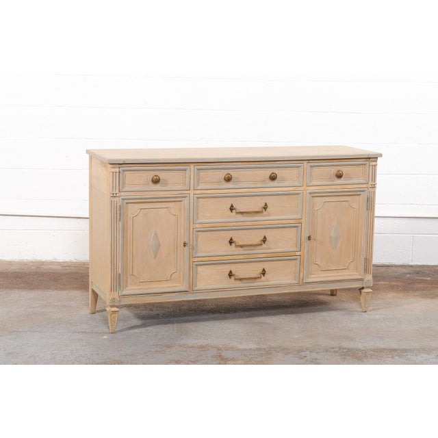 French Painted Sideboard/Buffet, Mid 20th C For Sale - Image 4 of 13