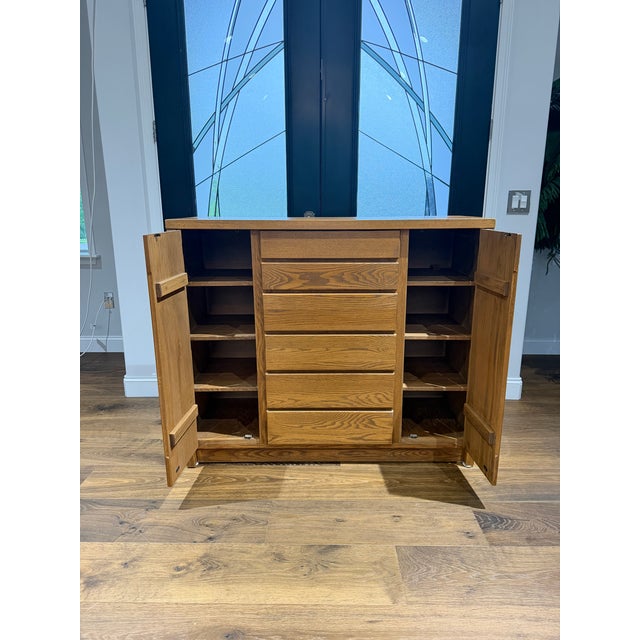 Mid-Century Modern Rare Russell Wright for Conant Ball Mid Century Modern Oak Tallboy Chest / Gentleman’s Dresser For Sale - Image 3 of 12