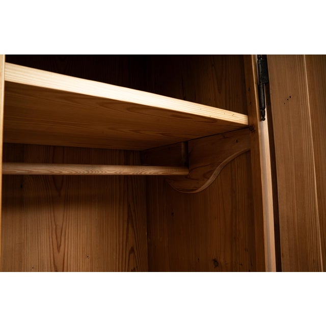 Antique Late 19th Century German Pine Wardrobe with Hanging Rail and Shelf For Sale - Image 9 of 13