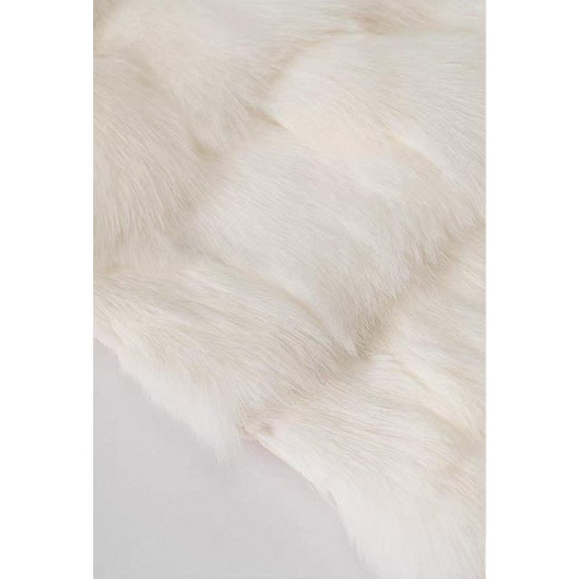 Textile 18-Inch Natural Imitation Fox Fur Throw Pillow For Sale - Image 7 of 9