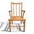 A set of five handmade dining chairs from Colorado. Slat backs and seats with angled arms and stretchers. Chairs come with...