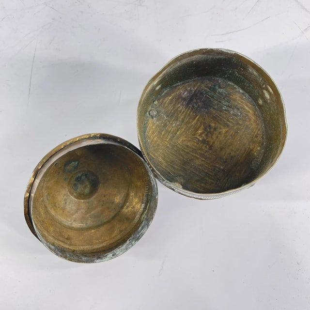 Early 20th Century Asante Forowa Chased Brass Box Ghana MATTER COLLECTION For Sale - Image 10 of 10