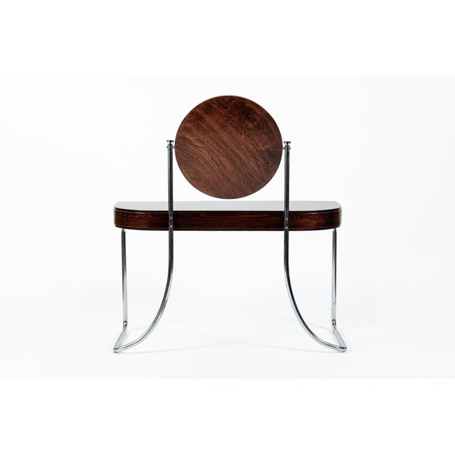 Fritz Hansen Rare Fritz Hansen Model S214 Tubular Steel Dressing Table Attributed to Mart Stam Denmark 1930s For Sale - Image 4 of 18