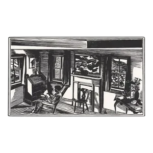 1936 Fiske Boyd Interior Woodcut