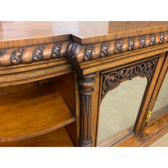 Large Victorian Burr Walnut Mirror with Chiffonier, 1855 For Sale - Image 17 of 18