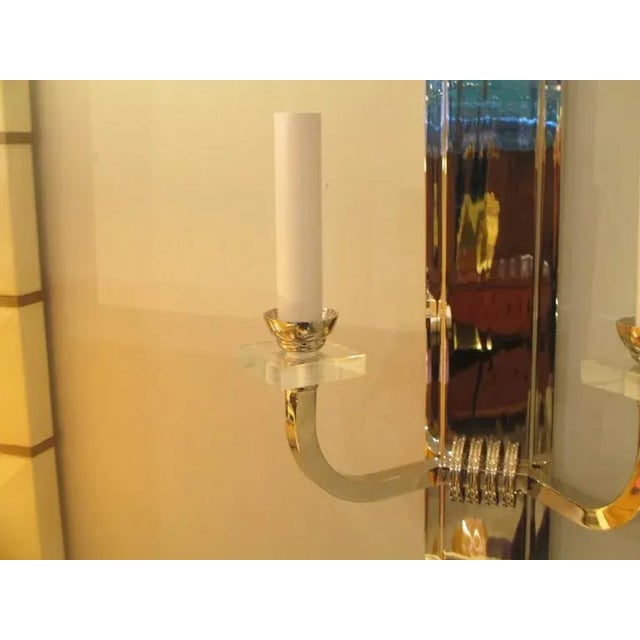 Bespoke Nickel-Plated Two Arms Sconces - a Pair For Sale In New York - Image 6 of 7