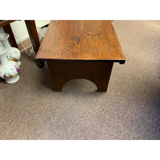 20th century pine bench by Stephan Von Hohen.. Country American style.Could work as a coffee table or bench.