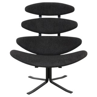 Corna Chair in Gray Hallingdal Fabric by Erik Jørgensen For Sale