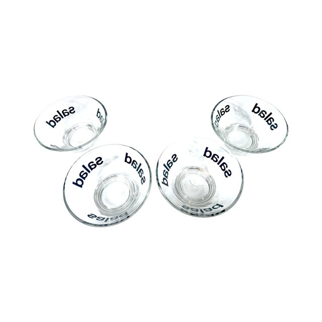 1970s Wheaton Salad Bowls and Dressing Container Set- 6 Pieces For Sale In Baton Rouge - Image 6 of 13