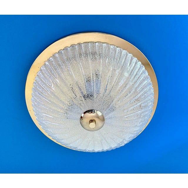 Large Vintage Glass Hanging Light from Schröder, 1960s For Sale - Image 9 of 16