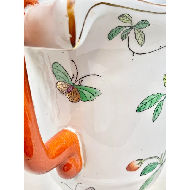 Vintage Extra Large Chinoiserie Pitcher For Sale - Image 9 of 13