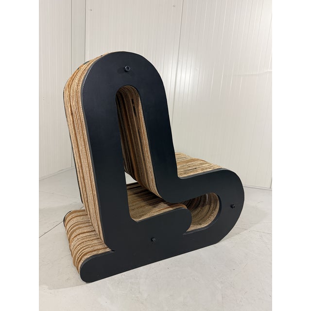 Sculpted Cardboard and MDF Lounge Chair, 1990s For Sale - Image 11 of 18