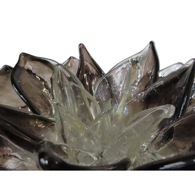Martin Blank Large Lotus Flower Art Glass Sculpture For Sale In Portland, OR - Image 6 of 11