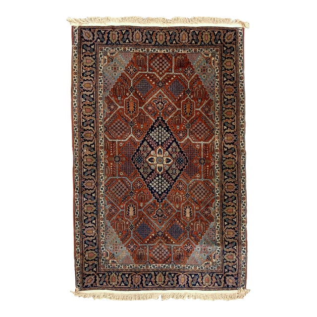 1920s, Handmade Antique Persian Jozan Rug 4.6' X 6.11' For Sale