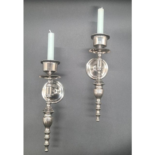 Modern Vintage Chrome Wall Sconces, 1970s, Set of 2 For Sale - Image 3 of 13