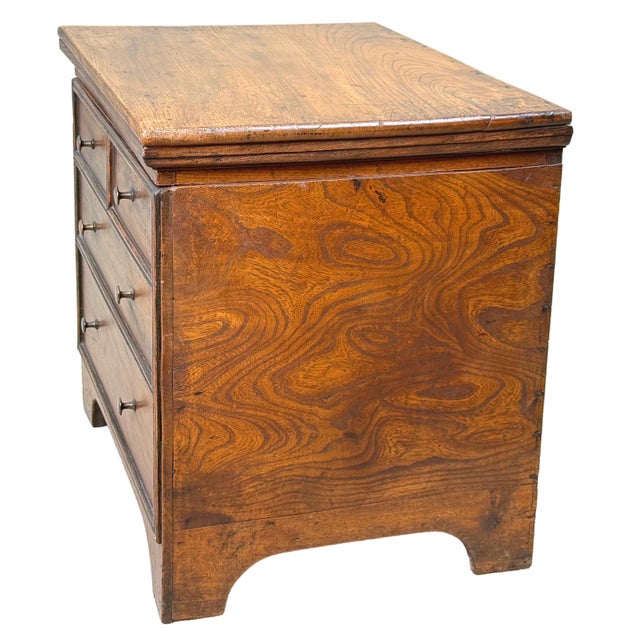 18th Century Georgian Elm Bedside Chest Close Stool For Sale - Image 3 of 13