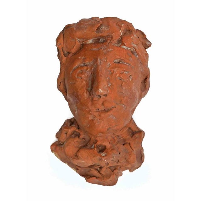 1960s Sirio Pellegrini, Portrait Sculpture, Modern Style, 1960s, Terracotta For Sale - Image 5 of 5