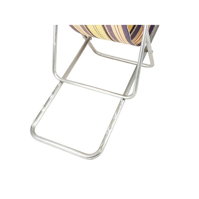 Italian Fabric & Aluminum Deck Chairs, 1950s, Set of 2 For Sale - Image 17 of 18