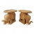 1970s Wicker Elephant Side Tables With Removeable Trays, Pair For Sale