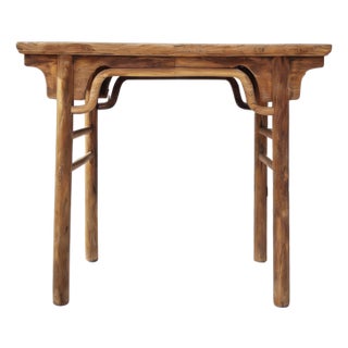 19th Century Elm 38" Altar Table For Sale