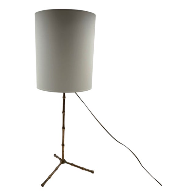 Hollywood Regency Bamboo-Shaped Table Lamp from Maison Jansen, France, 1970s For Sale