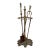 Antique Ornate 19th Century Gilt Bronze Brass Fireplace Tool Tongs Shover Set For Sale