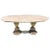 Palatial Italian Carved and Painted Base Marble Top Center or Dining Table For Sale