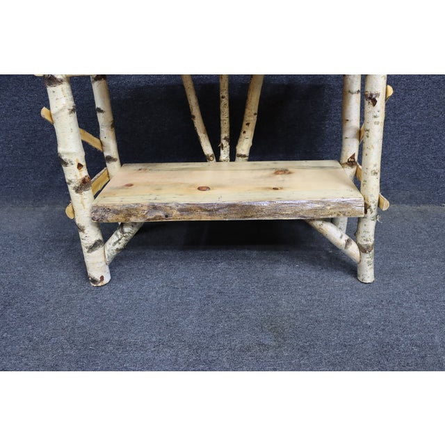 Adirondack Birch Three-Tier Display Shelf For Sale - Image 4 of 10