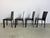 1970s Vintage Black Leather Dining Chairs, 1970s, Set of 4 For Sale - Image 5 of 10