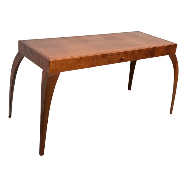 Post Modern Cherry Wood Stain Desk For Sale