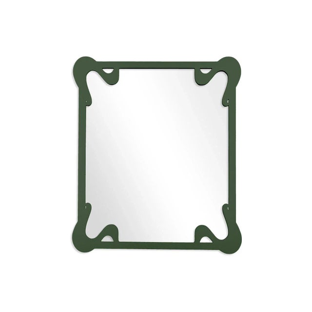 Contemporary Fleur Home Carnival St. Roch Rectangle Mirror in Duck Green, 30x40 For Sale - Image 3 of 3