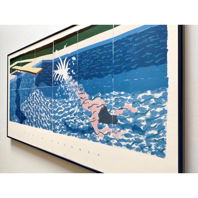 David Hockney Vintage 1994 Lithograph Print Framed Large Pop Art Poster " Le Plongeur ( Paper Pool 18 ) " 1978 For Sale - Image 15 of 18