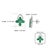 4.22 Ct Natural Pear Emerald & Diamond Floral Cluster Stud Earrings in 925 Silver, a Pair For Sale - Image 9 of 12